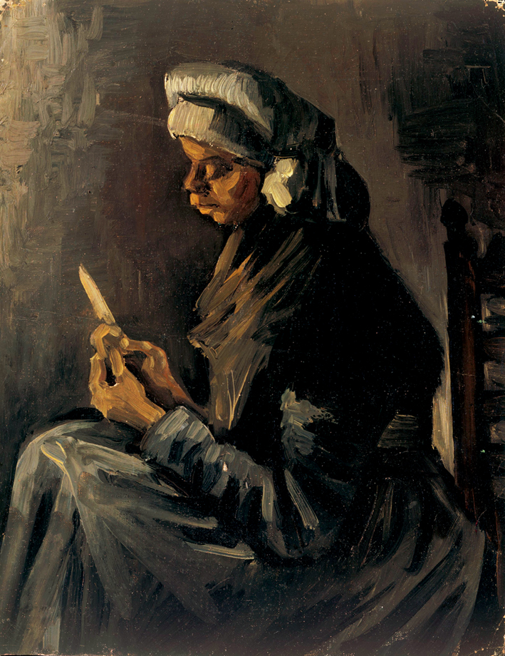  文森特·威廉·梵高  Vincent Willen Van Gogh —— 削土豆的女人肖像